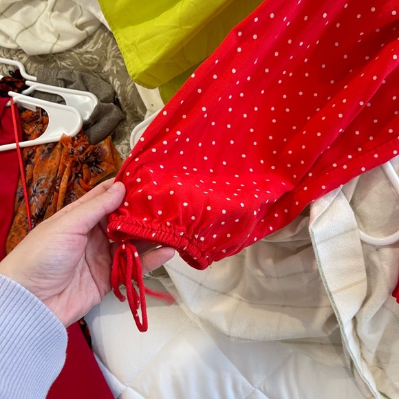 ASOS smocked puff sleeve square neck top - Picture 4 of 5